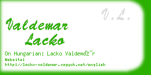 valdemar lacko business card